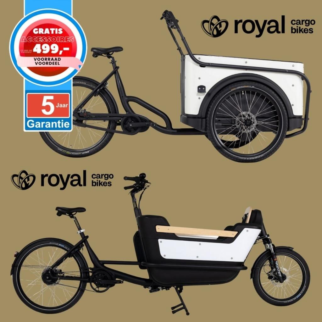 Royal Cargo Bike elektrische bakfiets Nederlandse bakfietsen, Overige merken, 4 kinderen of meer, Huif, Nieuw