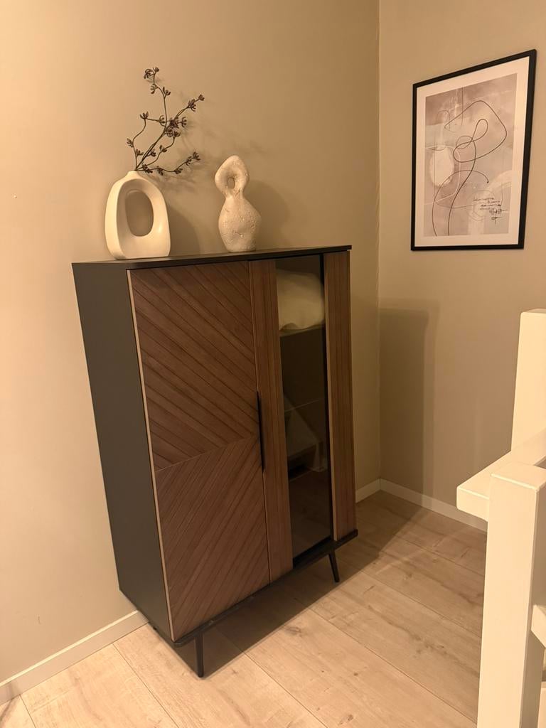 Kast dressoir bruin zwart, Ophalen of Verzenden, Zo goed als nieuw, 25 tot 50 cm