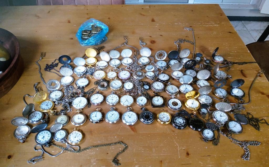 Grote Partij zakhorloges, Sieraden, Tassen en Uiterlijk, Horloges | Heren, Nieuw, Zakhorloge, Overige merken, Overige materialen