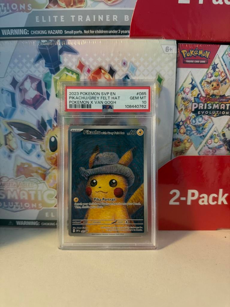 PSA 10 Pikachu with Grey Felt Hat, Ophalen, Zo goed als nieuw, Losse kaart