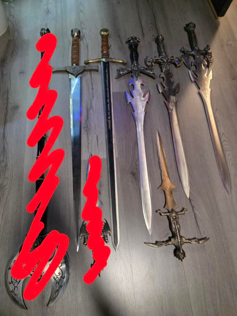 Partij zwarden, Ophalen