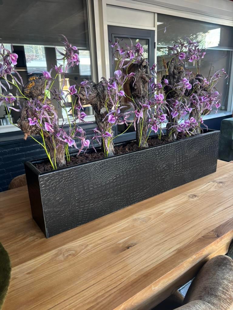 Leren planten bak, Ophalen, Zo goed als nieuw, Rond, Kunststof