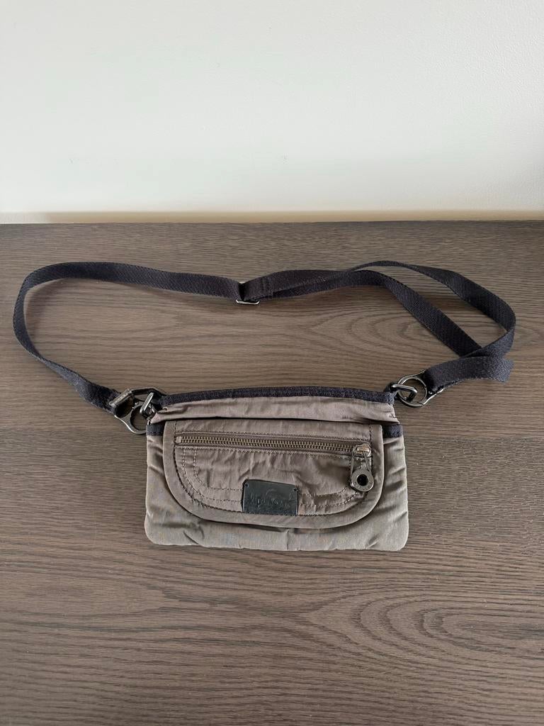 Donkergroene Kipling cross-body schoudertas, Ophalen of Verzenden, Gebruikt, Groen, Kipling