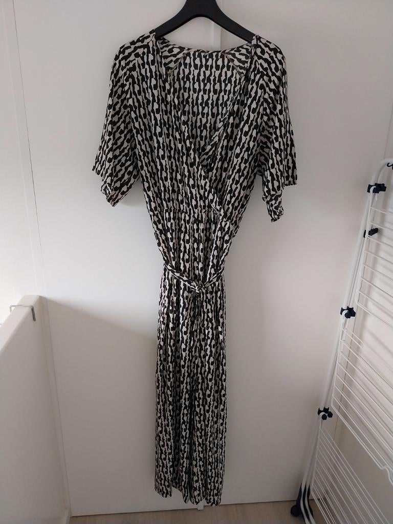 Leuke zwart/beige Hema jumpsuit, Kleding | Dames, Maat 38/40 (M), Overige kleuren, Ophalen of Verzenden, Zo goed als nieuw