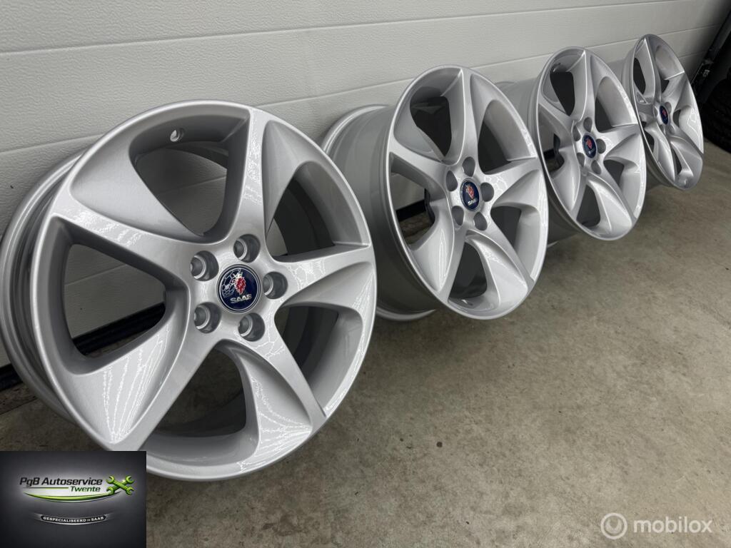 Saab Alu 88 17 inch velgen nieuw gecoat, Gebruikt, Velg(en), Ophalen of Verzenden