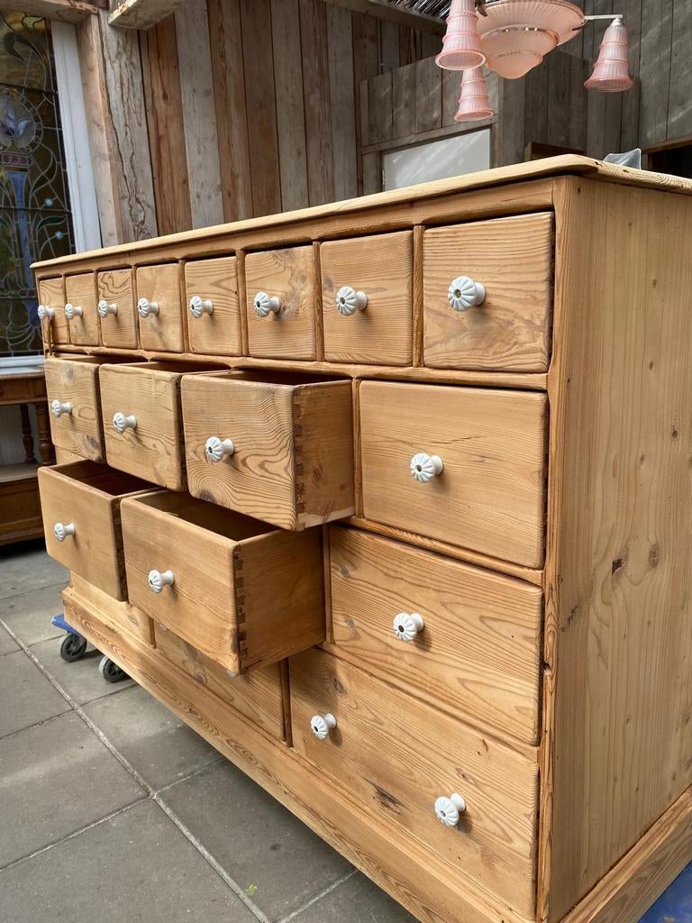 Landelijke oud grenen kast ladekast dressoir, Ophalen