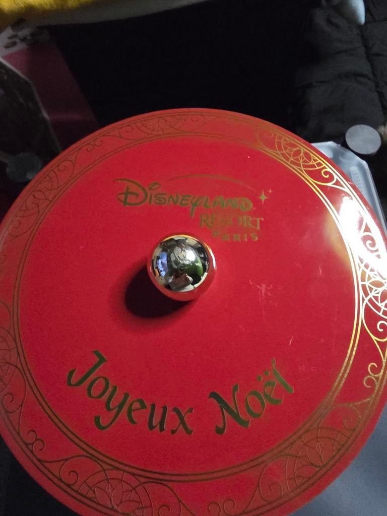 Originele Disney Parijs Koektrommel - Gebruikt maar Netjes, Ophalen of Verzenden, Mickey Mouse, Gebruikt, Servies