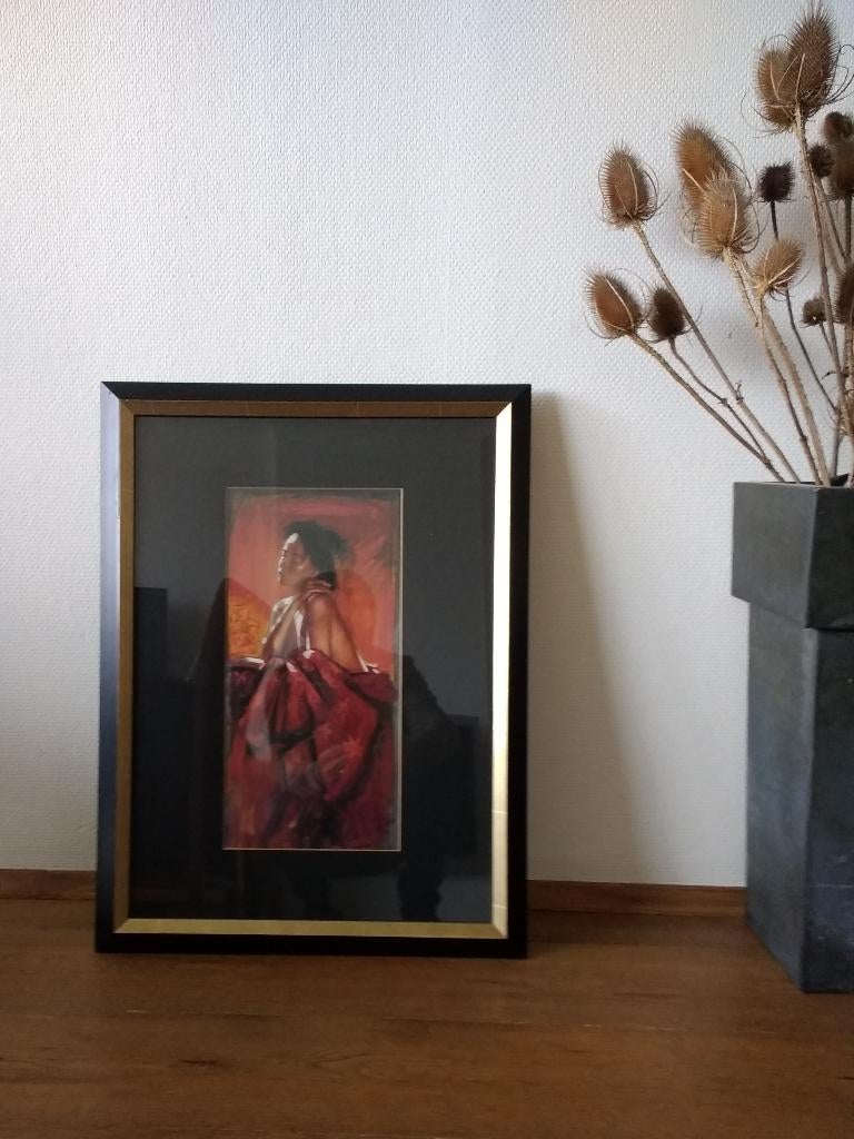 Schilderij Aziatisch meisje, Ophalen of Verzenden