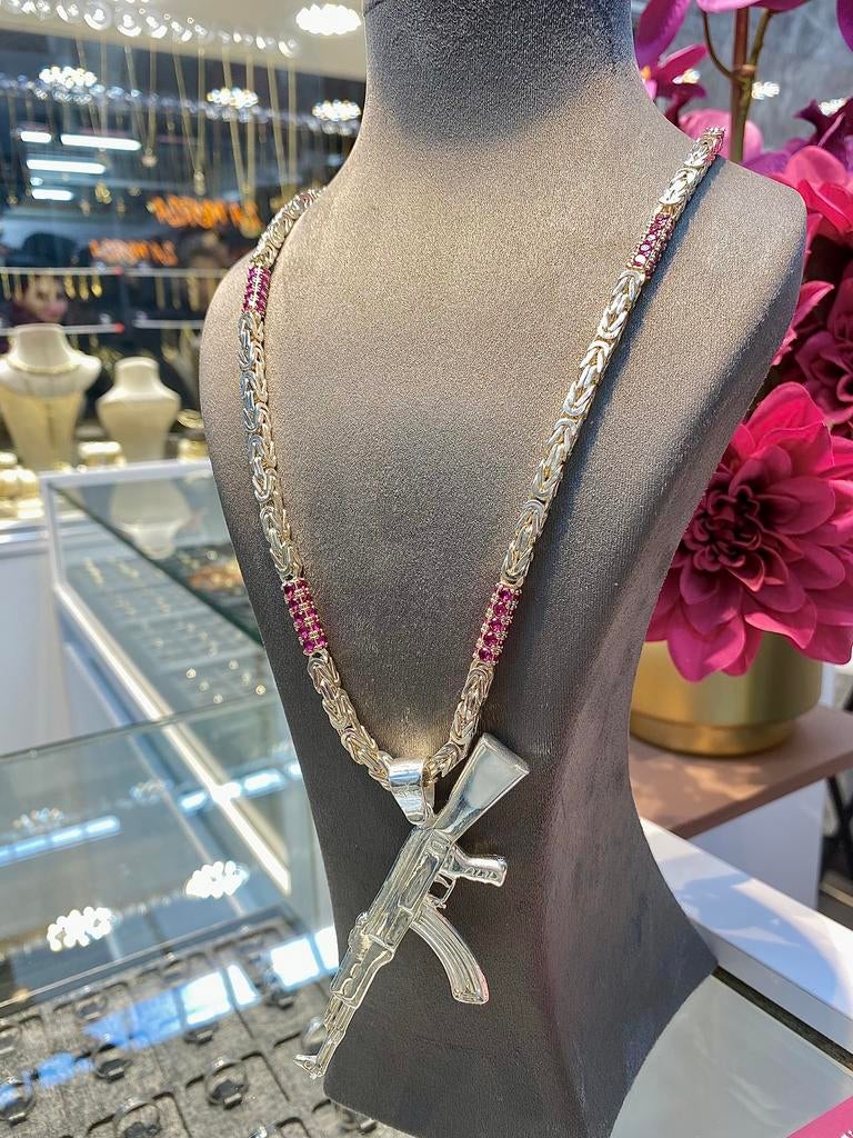 Zilveren Koningsketting & Ak Hanger, Ophalen of Verzenden, Nieuw, Zilver, Verstelbaar