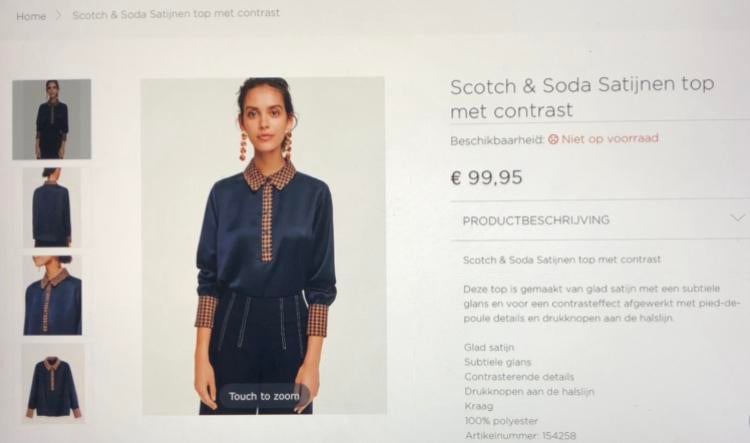 Scotch & Soda met contrast, maat M. Nieuw!!, Ophalen of Verzenden, Nieuw, Maat 48/50 (M), Blauw
