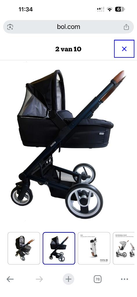 Mutsy-evo-farmer-shadow-kinderwagen, Ophalen of Verzenden, Gebruikt, Kinderwagen, Mutsy