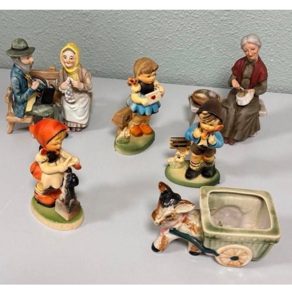6x antieke boerderij en hummel beeldjes antiek beeld lot, Verzamelen, Beelden en Beeldjes, Ophalen of Verzenden, Zo goed als nieuw