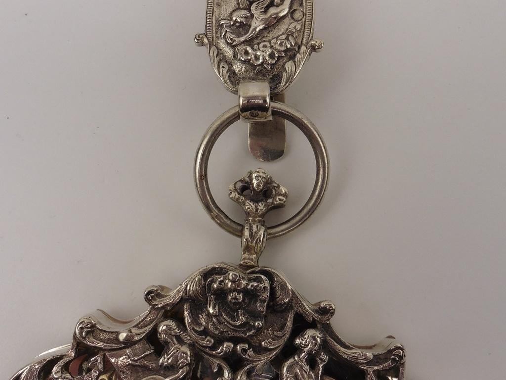 Zilveren tasbeugel met haak                             Z227, Antiek en Kunst, Antiek | Goud en Zilver, Ophalen of Verzenden, Zilver