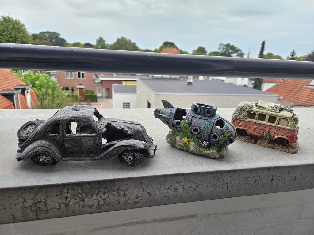 Ornamenten decoratie aquarium inrichting, Dieren en Toebehoren, Ophalen, Gebruikt