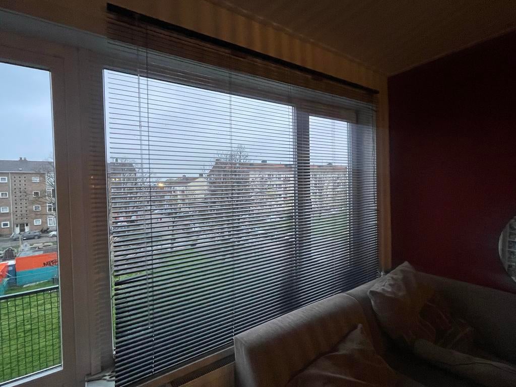 Zwarte aluminium jaloezie 220x180 cm, Ophalen, Gebruikt, Zwart, 200 cm of meer