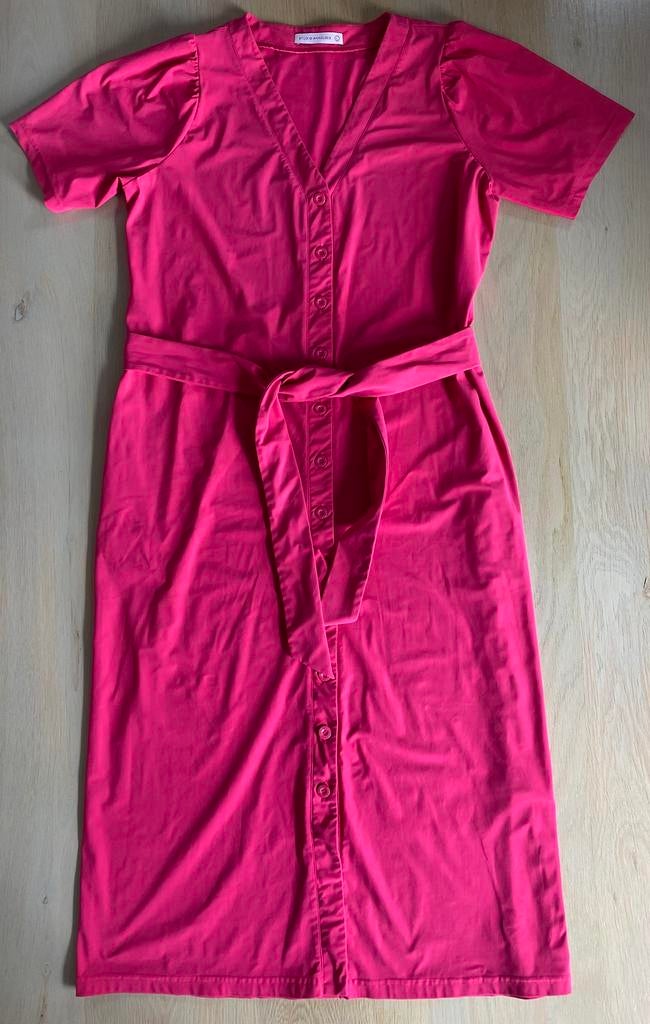 Studio Anneloes doorknoopjurk travelstof, maat L, roze, Maat 42/44 (L), Ophalen of Verzenden, Zo goed als nieuw, Knielengte