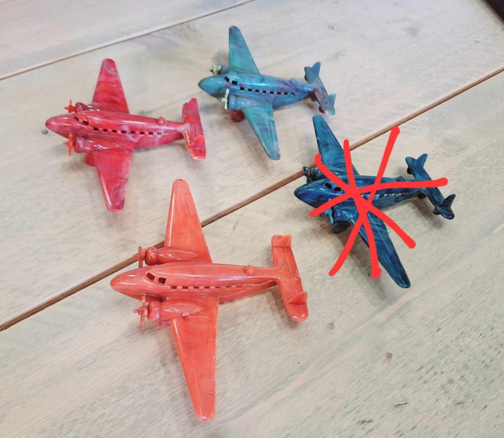 Antiek speelgoedvliegtuigje, Dutch Dakota van Luxor Toys., Ophalen of Verzenden