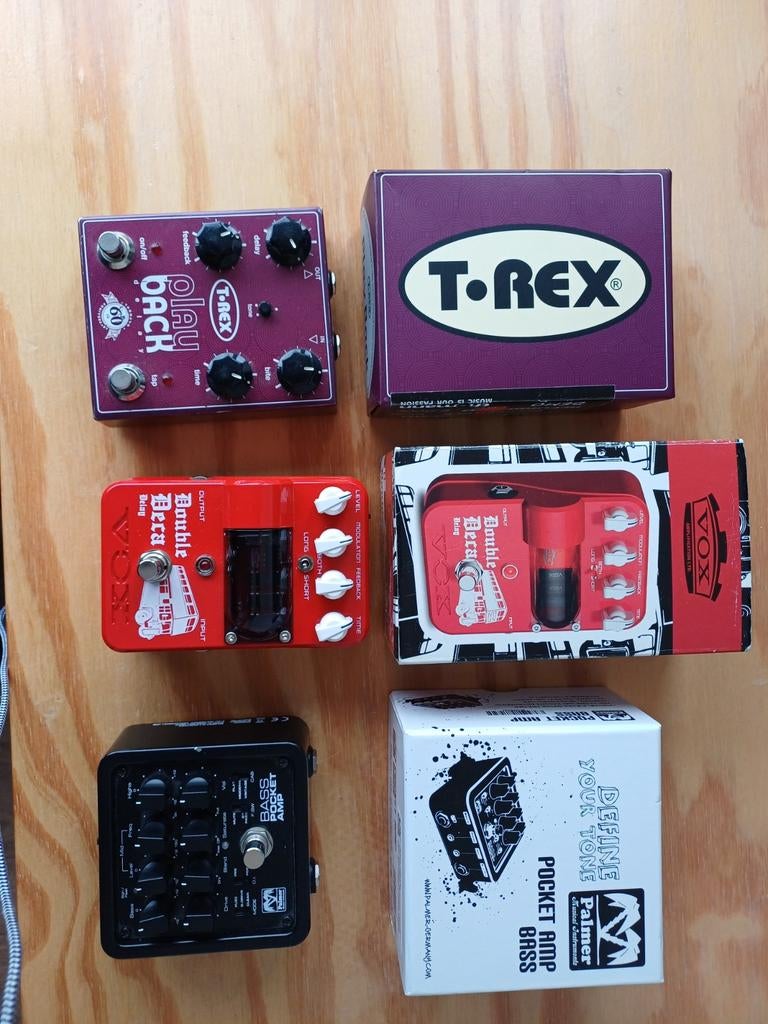 Palmer bass amp/vox double deca delay/trex playback delay, Ophalen of Verzenden, Zo goed als nieuw
