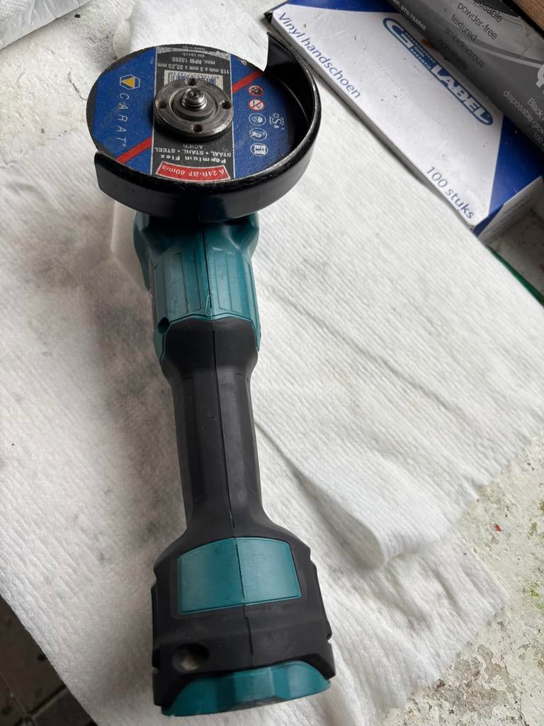Makita slijptol voor akku  12.5 cm schijf, Ophalen, Zo goed als nieuw, 1000 watt of meer, Haakse handslijpmachine