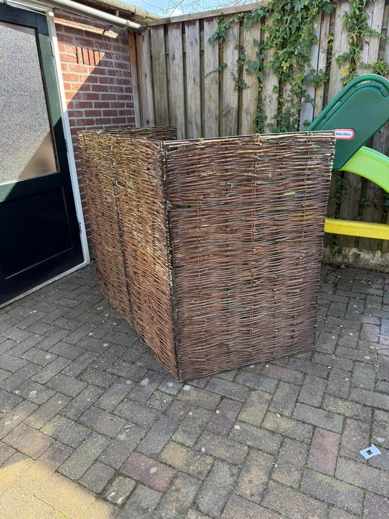Container scherm ombouw, Tuin en Terras, Tuinschermen, Gebruikt, Staal, 100 tot 150 cm, 100 tot 150 cm, Ophalen
