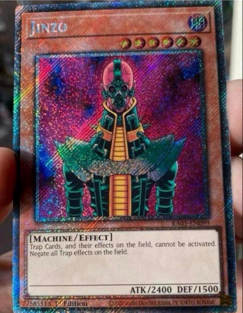 Yu-Gi-Oh! Jinzo RA03 1st Edition M/NM !, Hobby en Vrije tijd, Verzamelkaartspellen | Yu-gi-Oh!, Ophalen of Verzenden, Zo goed als nieuw
