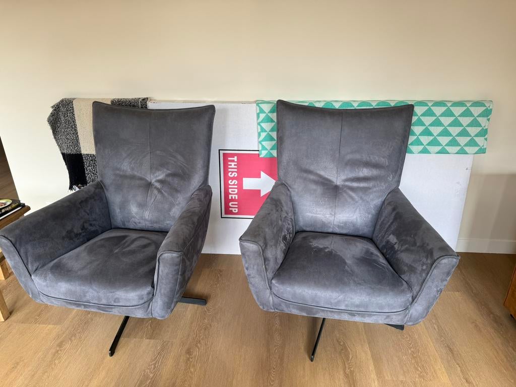 Twee fauteuils in heel goede staat, Huis en Inrichting, Fauteuils, Ophalen, Gebruikt, Minder dan 75 cm, Stof