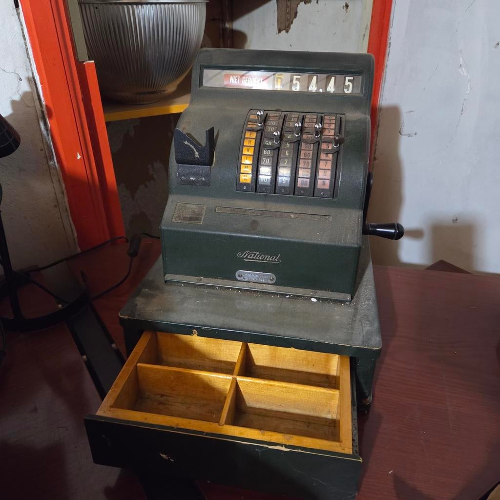 Prachtige Antieke National (NCR) Kassa uit 1949 – Industrial, Ophalen