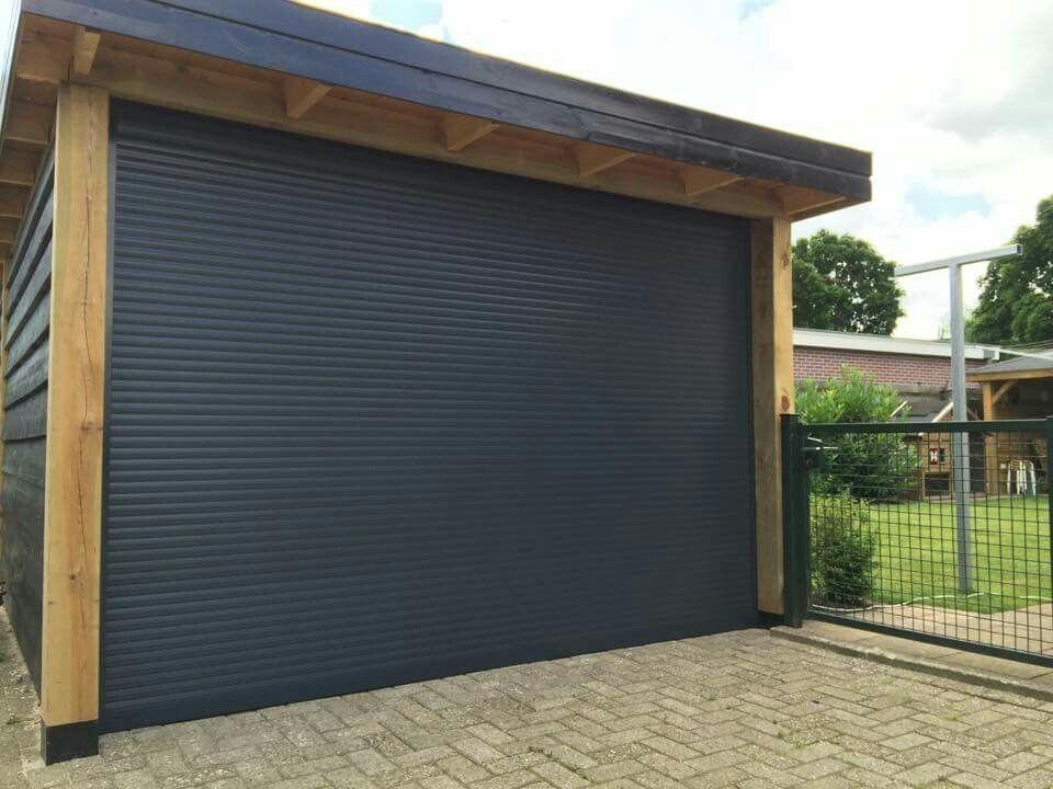 Elektrische Rolluik Garagepoort - Antraciet, Doe-het-zelf en Verbouw, Rolluiken, Zo goed als nieuw, 150 tot 200 cm, 200 cm of meer