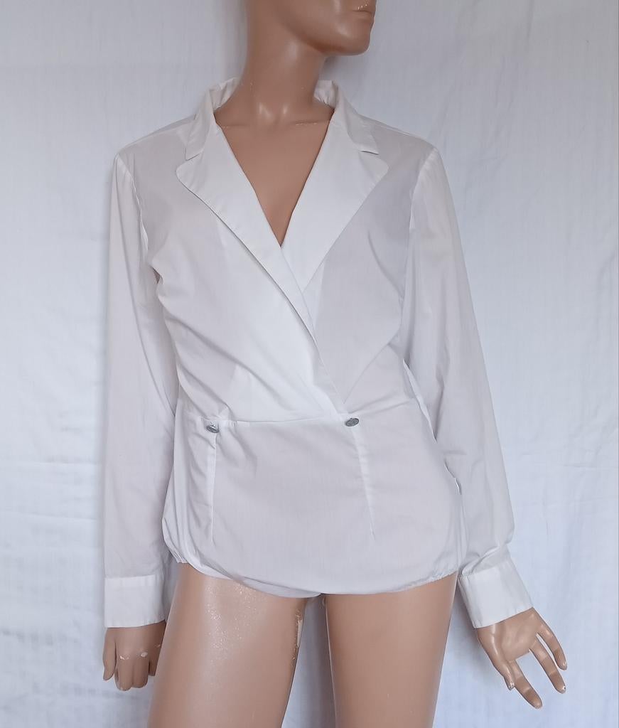 HUGO BOSS Body Blouse , Maat 42, Kleding | Dames, Blouses en Tunieken, Verzenden, Zo goed als nieuw, Maat 42/44 (L), Wit