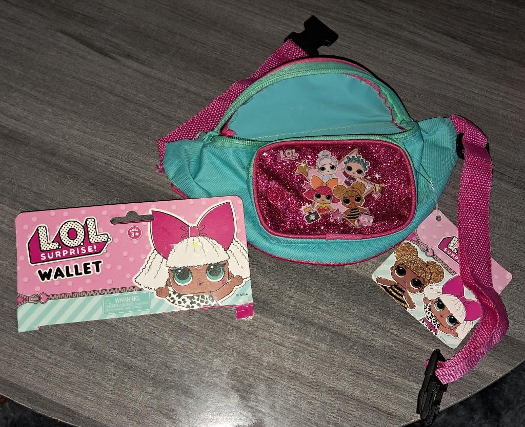 Nieuwe Kinder heuptasje + portemonee van L.O.L, Kinderen en Baby's, Kindermode-accessoires, Ophalen of Verzenden, Nieuw