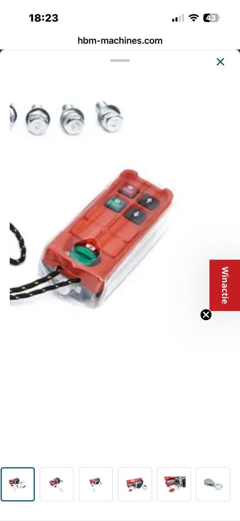 Elektrische Takel met Draadloze Afstandsbediening, Ophalen of Verzenden, Zo goed als nieuw