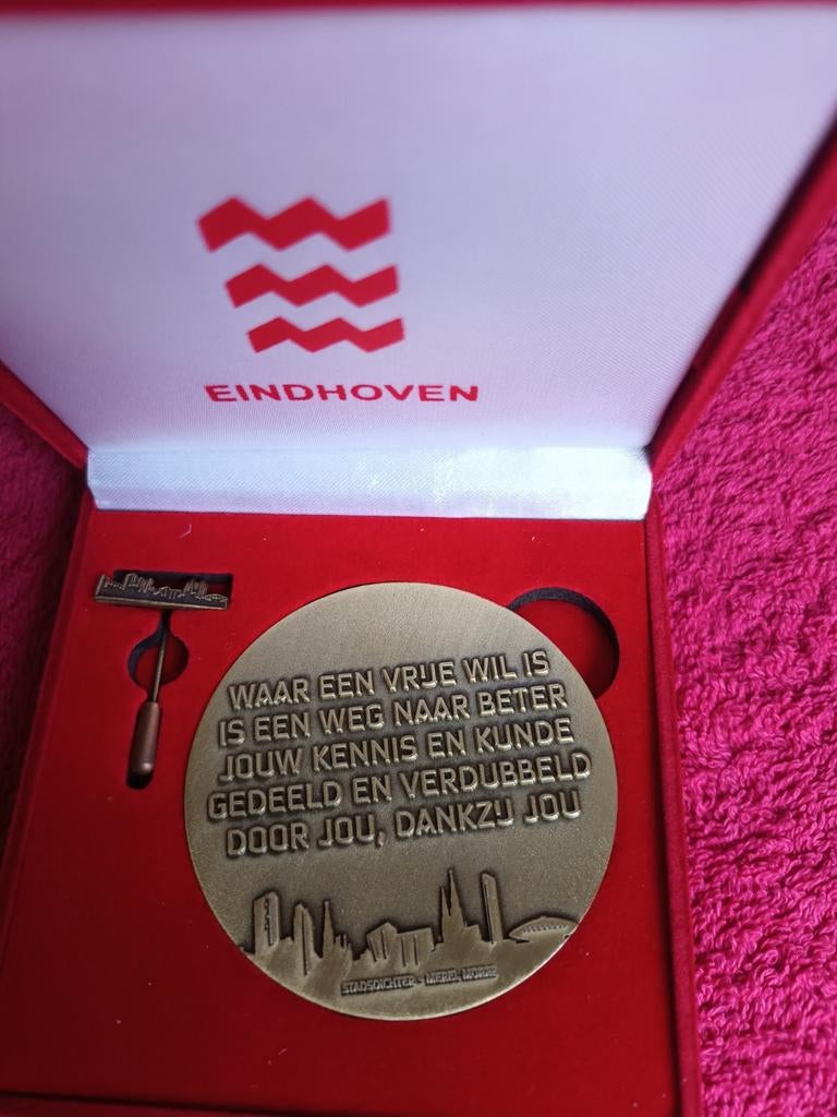 Bronzen Penning Eindhoven, Ophalen of Verzenden, Zo goed als nieuw