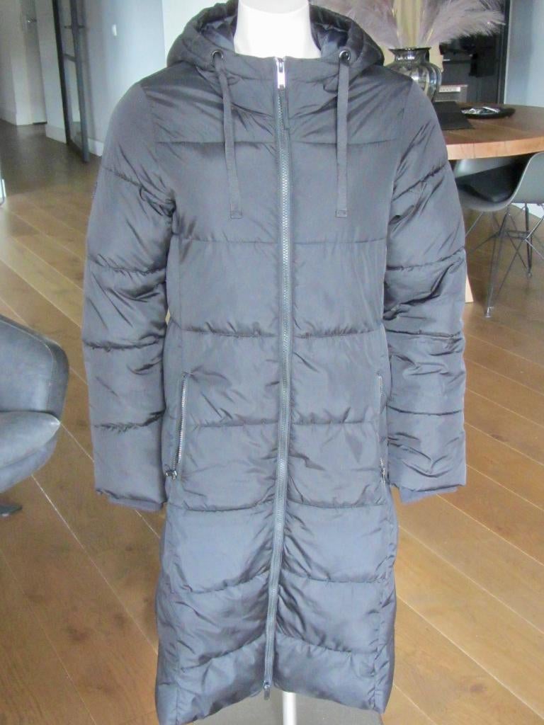 GAP gewatteerde lange jas maat S, Kleding | Dames, Jassen | Winter, Zo goed als nieuw, Maat 36 (S), Zwart, Ophalen of Verzenden