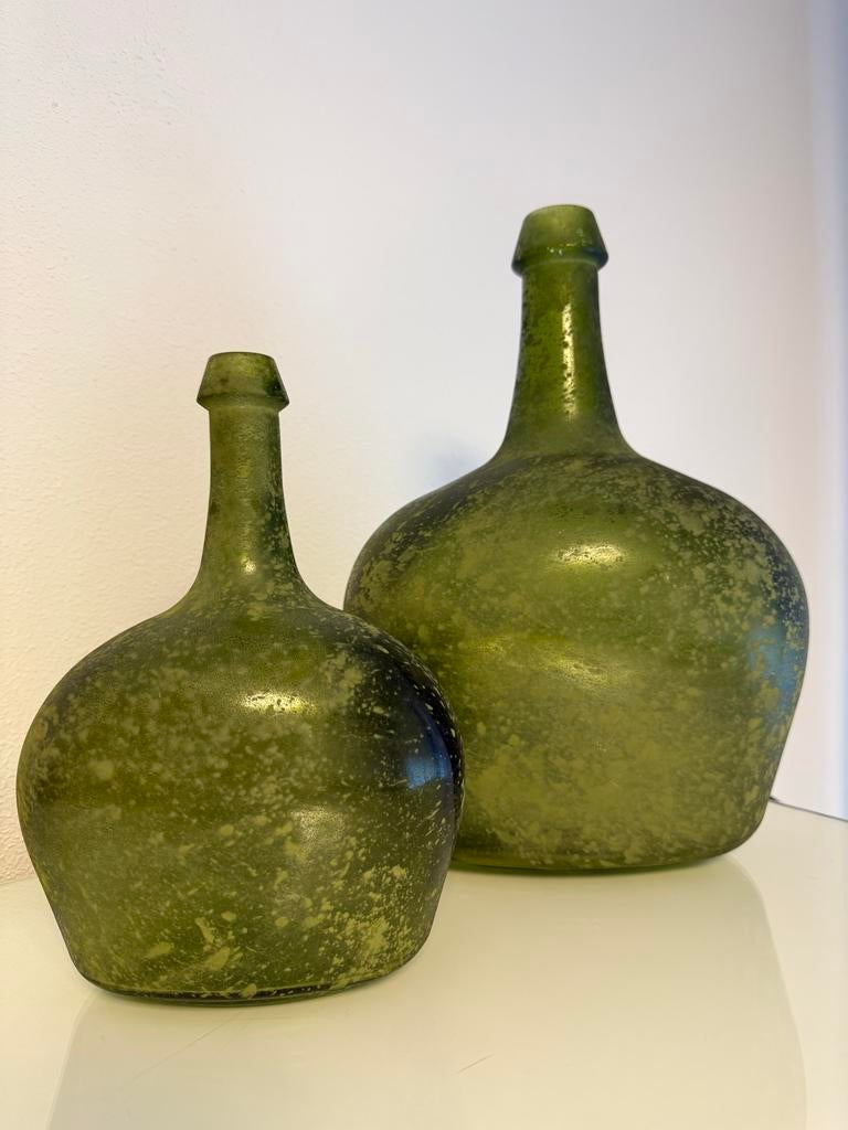 Groene vaas in goede staat - Coppelmans, Ophalen, Minder dan 50 cm, Groen, Glas