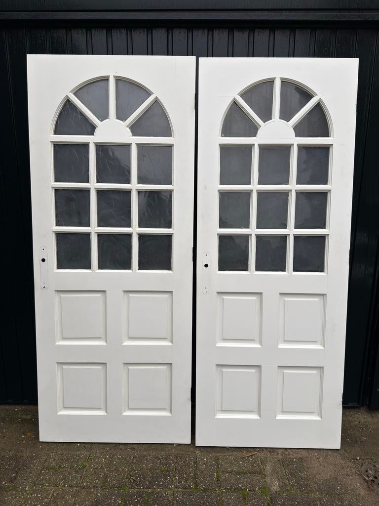 Twee binnendeuren, 82x200 en 78x200 cm, zonder beslag, Ophalen, Gebruikt, 80 tot 100 cm, Binnendeur