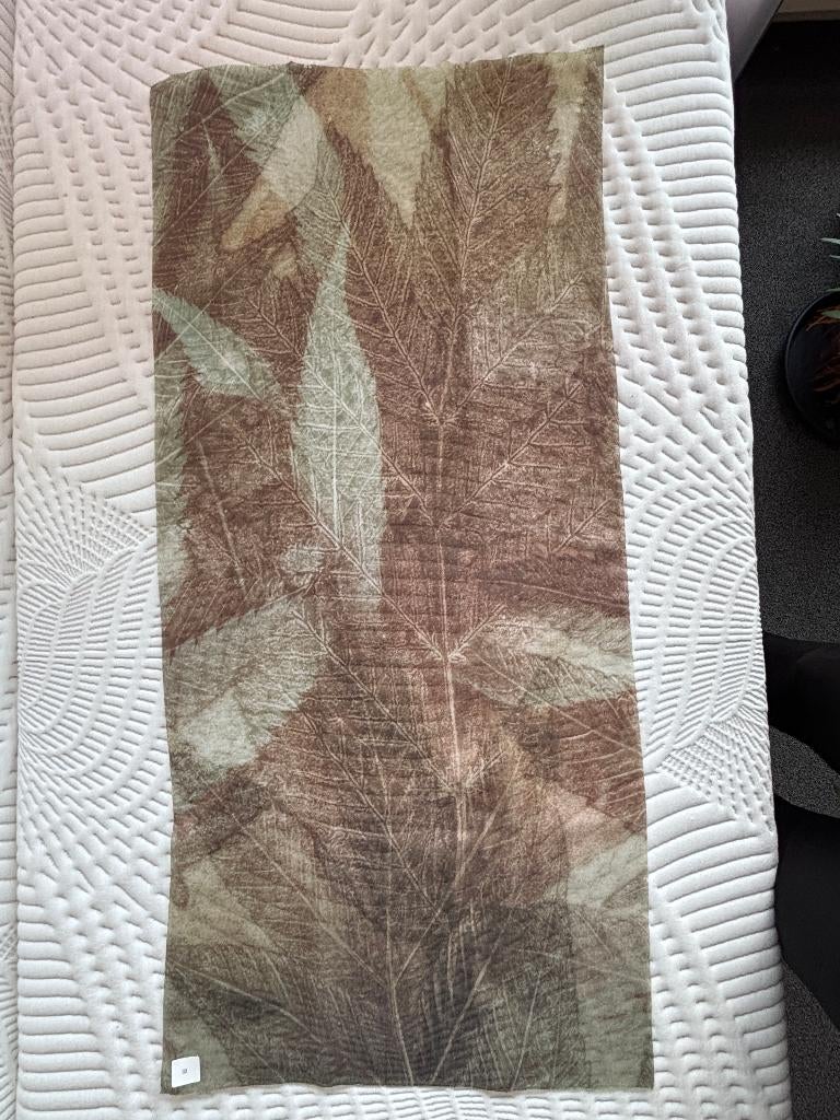 Lap stof Artelux Esp 53 x 110 cm gordijnstof inbetween blad, Bruin, Ophalen of Verzenden, Zo goed als nieuw, 30 tot 120 cm