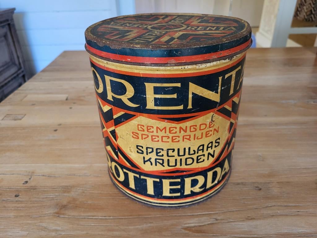 Blik speculaaskruiden Orenta, Verzamelen, Blikken, Ophalen of Verzenden, Gebruikt, Overige