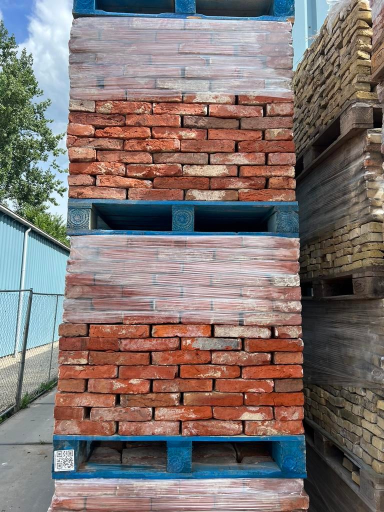 Oude rode handvorm Groninger 25x5 250M2, Ophalen of Verzenden, Zo goed als nieuw, Bakstenen