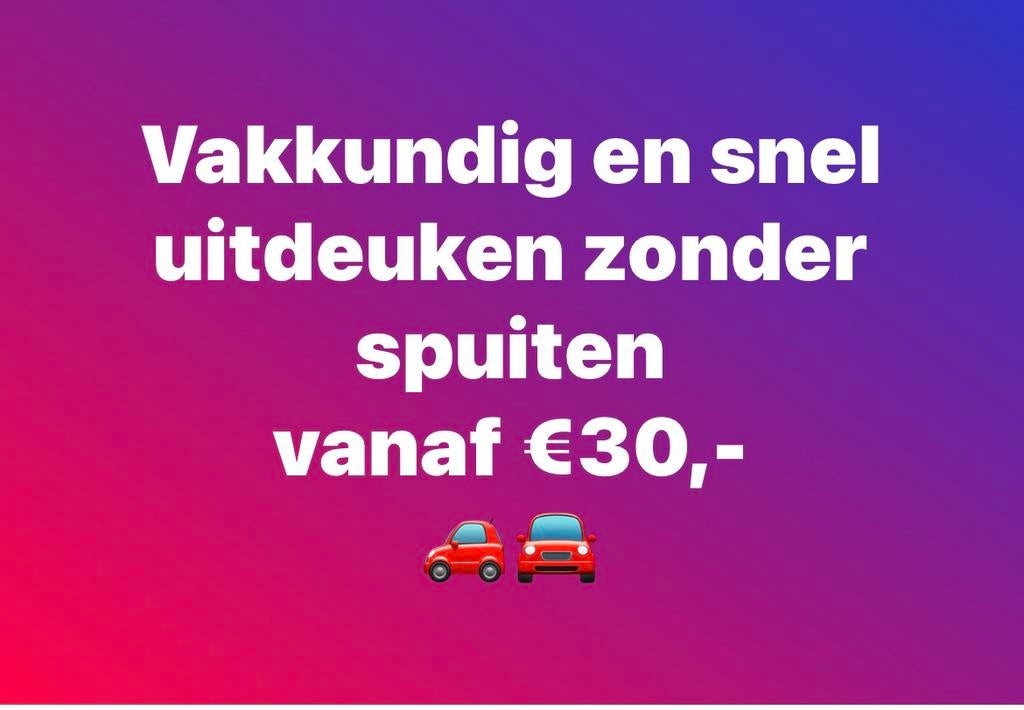 Uitdeuken zonder spuiten, Blikschade