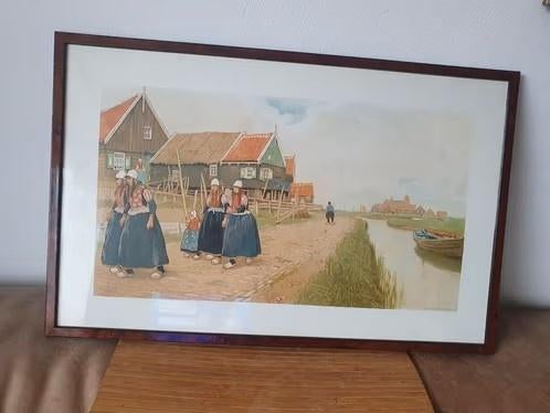Litho zicht op Marken Henri Cassiers, Antiek en Kunst, Ophalen