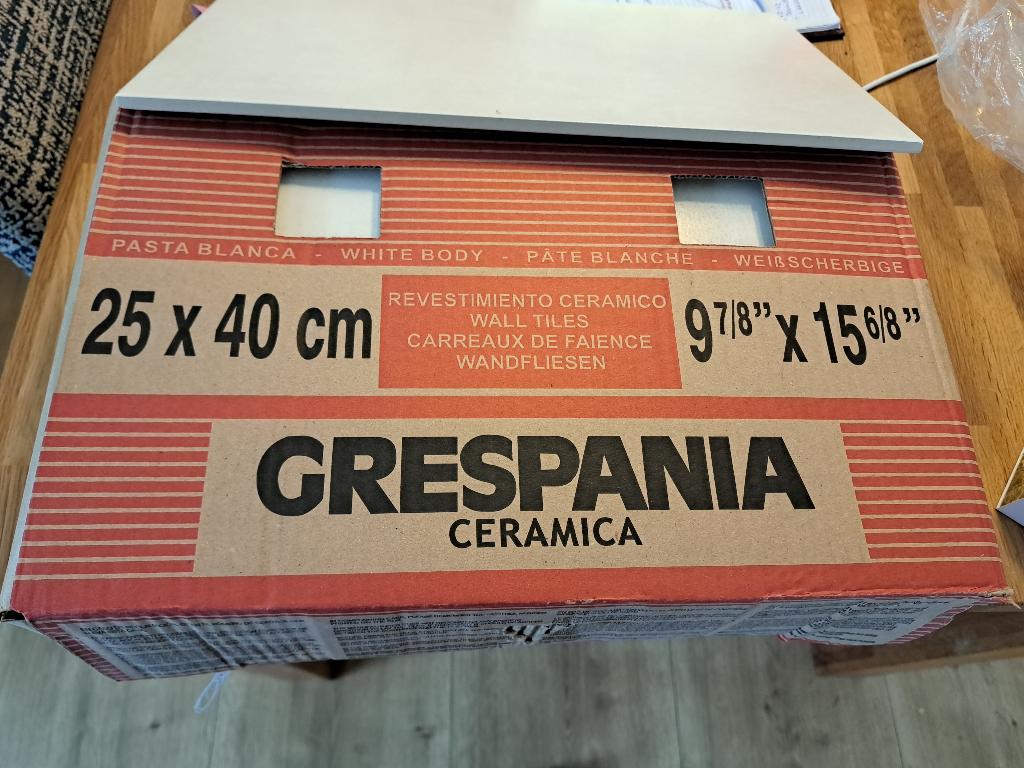 Grespania Ceramica 25 x 40 cm pasta Blanca, Doe-het-zelf en Verbouw, Tegels, Ophalen, Nieuw, 20 tot 40 cm, Minder dan 5 m²