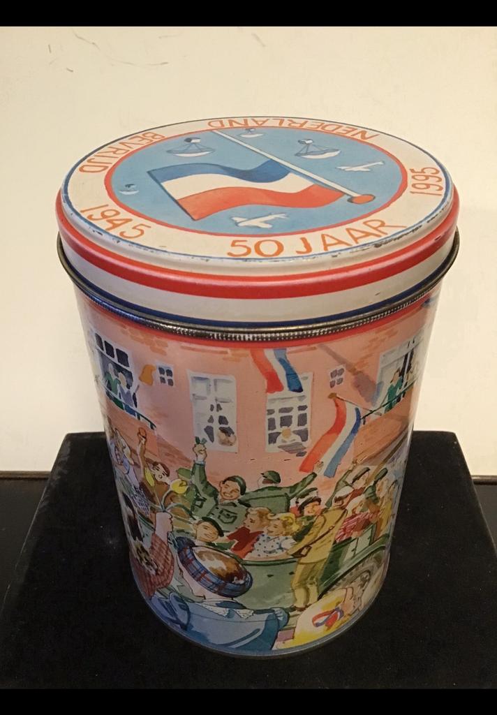 Blik Nederland bevrijd 1945 - 1995. 50 Jaar bevrijding 16 cm, Verzamelen, Ophalen of Verzenden, Landmacht, Nederland