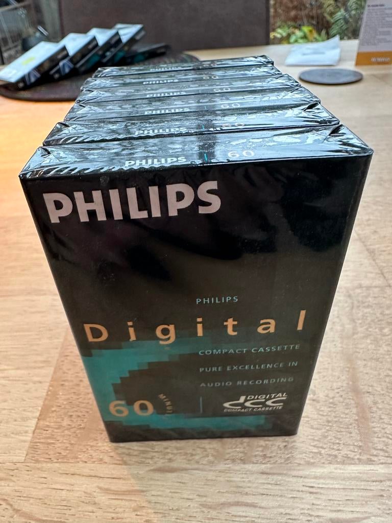 6 DCC Banden Philips 60 minuten - Nieuw in Folie, Cd's en Dvd's, Cassettebandjes, 2 t/m 25 bandjes, Overige genres, Ophalen of Verzenden