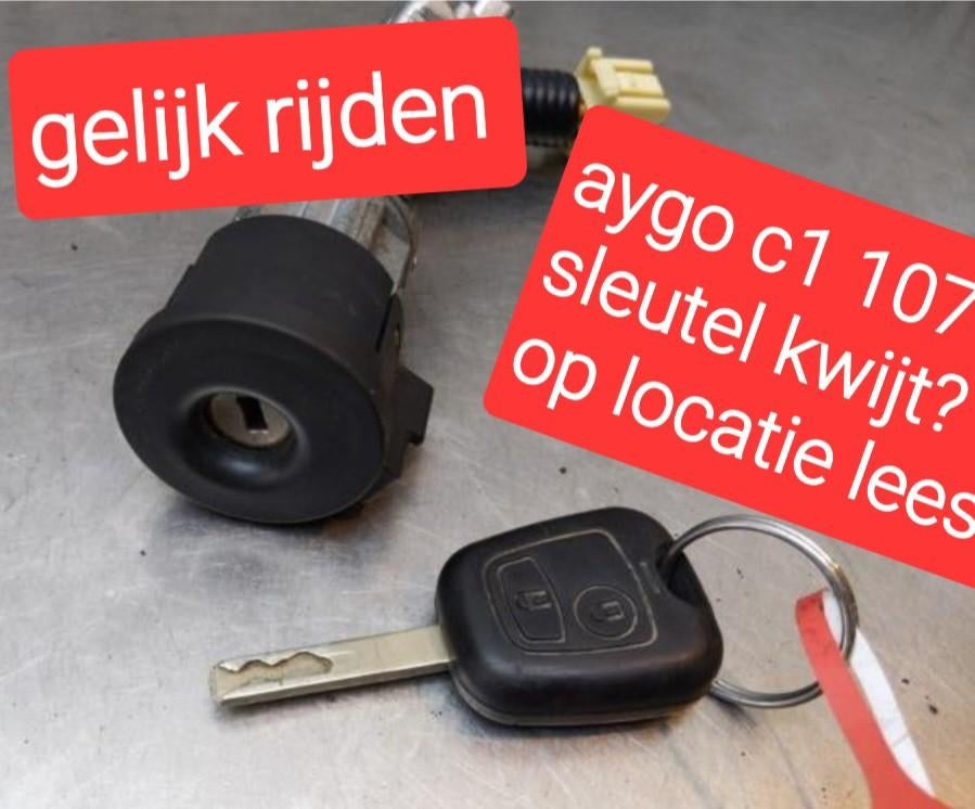 Toyota Aygo citroen c1 peugeot 107 sleutel kwijt op locatie, Auto-onderdelen, Dashboard en Schakelaars, Alfa Romeo, Audi, Citroën