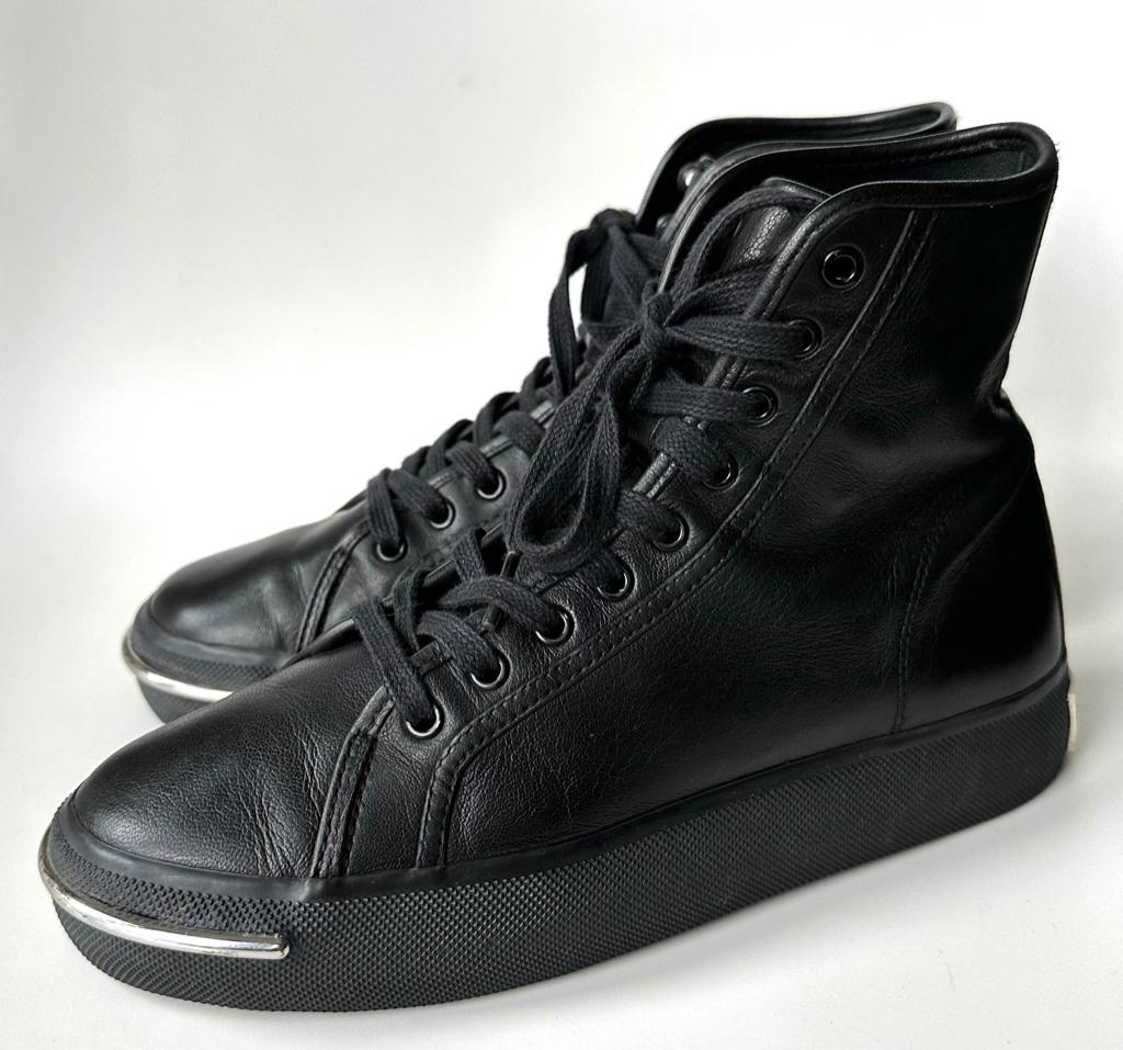 Alexander Wang lederen hoge damessneakers maat 38, Kleding | Dames, Schoenen, Alexander Wang, Zwart, Ophalen of Verzenden, Sneakers of Gympen