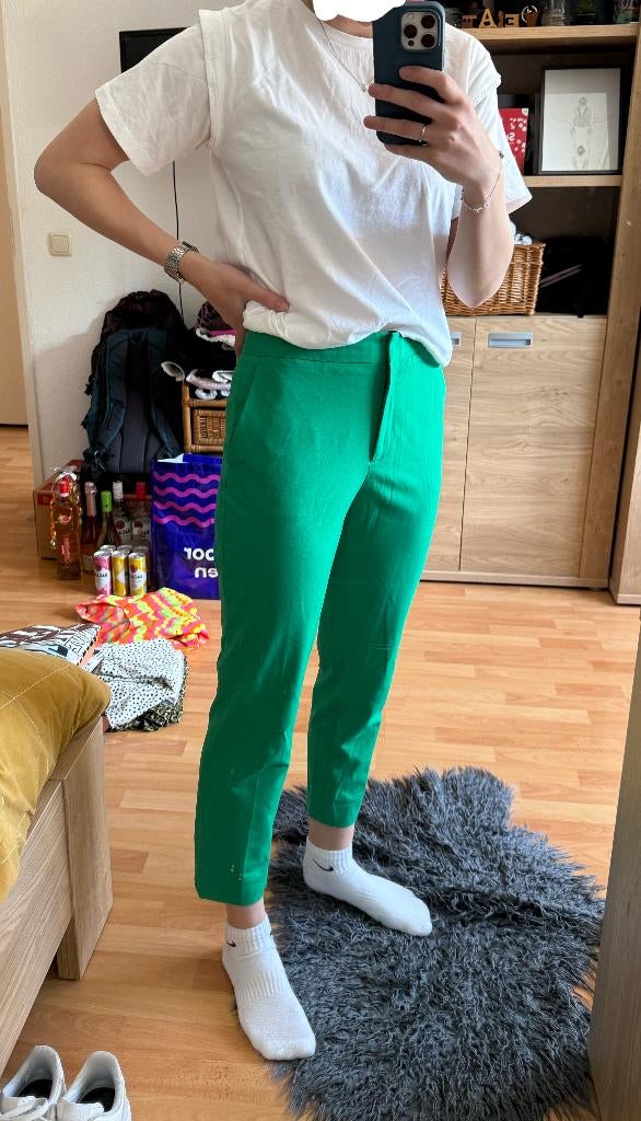Groene pantalon van de Zara, Verzenden, Zara, Zo goed als nieuw, Maat 36 (S)