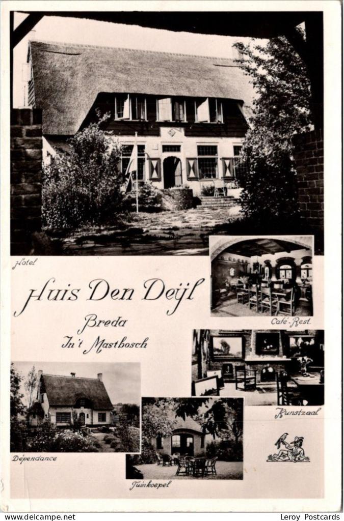 Breda, Huis Den Deijl in Mastbosch 5-luik 1956 (NB), Ophalen of Verzenden, 1940 tot 1960, Gelopen, Noord-Brabant