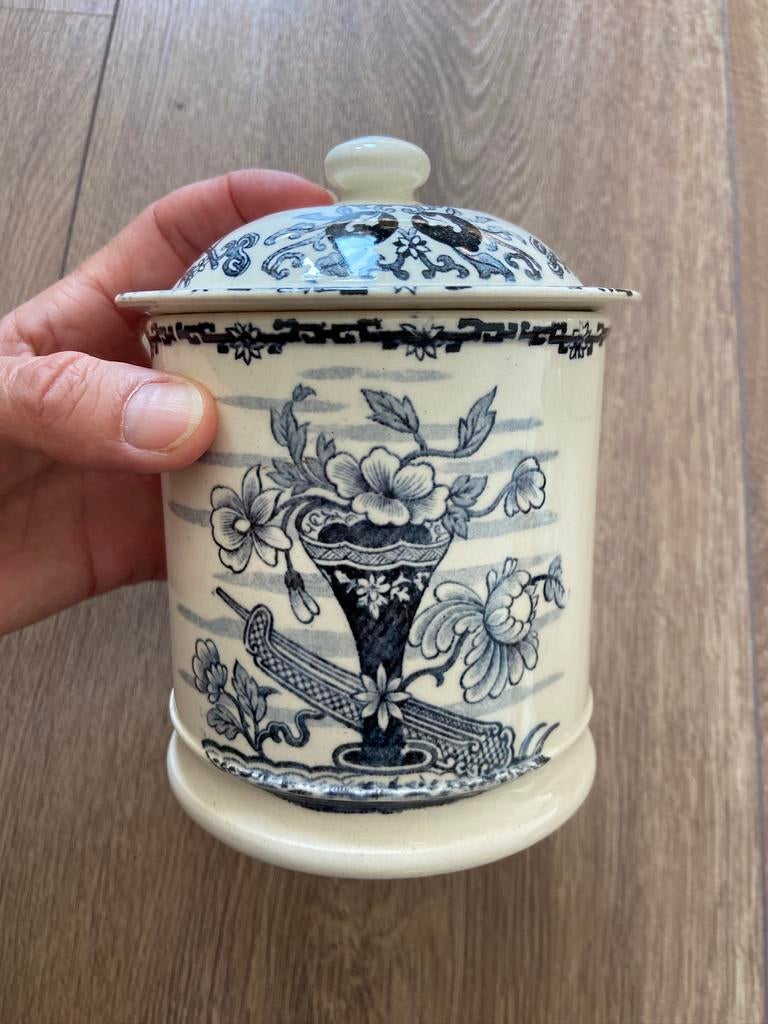 Antieke aardewerk dekselpot Terre de Fer Choisy le Roi pot, Antiek en Kunst, Antiek | Keramiek en Aardewerk, Ophalen of Verzenden