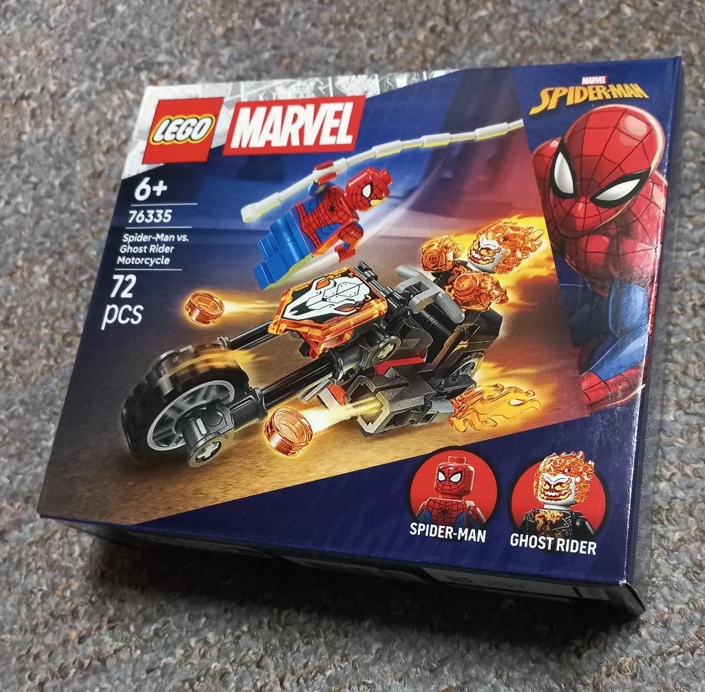 Lego Marvel 76335 Spiderman vs. Ghostrider Motorcycle  = 6 e, Ophalen of Verzenden, Nieuw