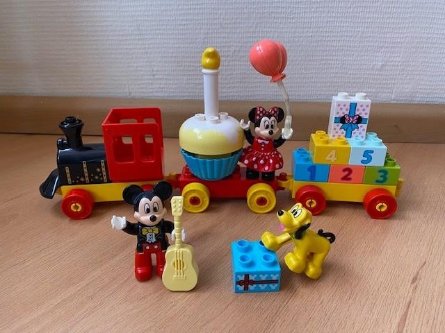 Duplo, Mickey en Minnie verjaardagstrein, set 10941 compleet, Ophalen of Verzenden, Gebruikt, Complete set, Duplo
